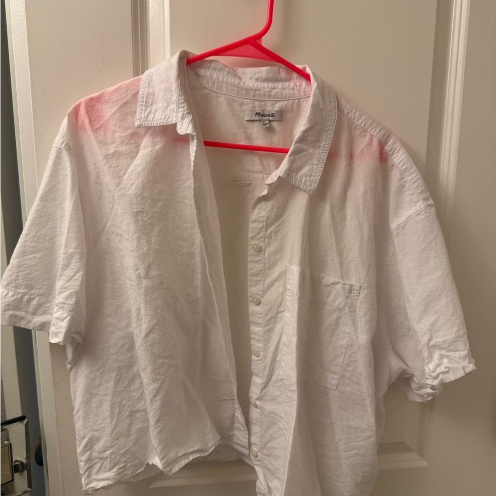 Madewell White Casual Button Down Shirt